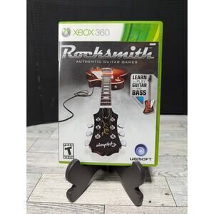 Rocksmith Guitar and Bass (Microsoft Xbox 360) Complete CIB Tested Video Game